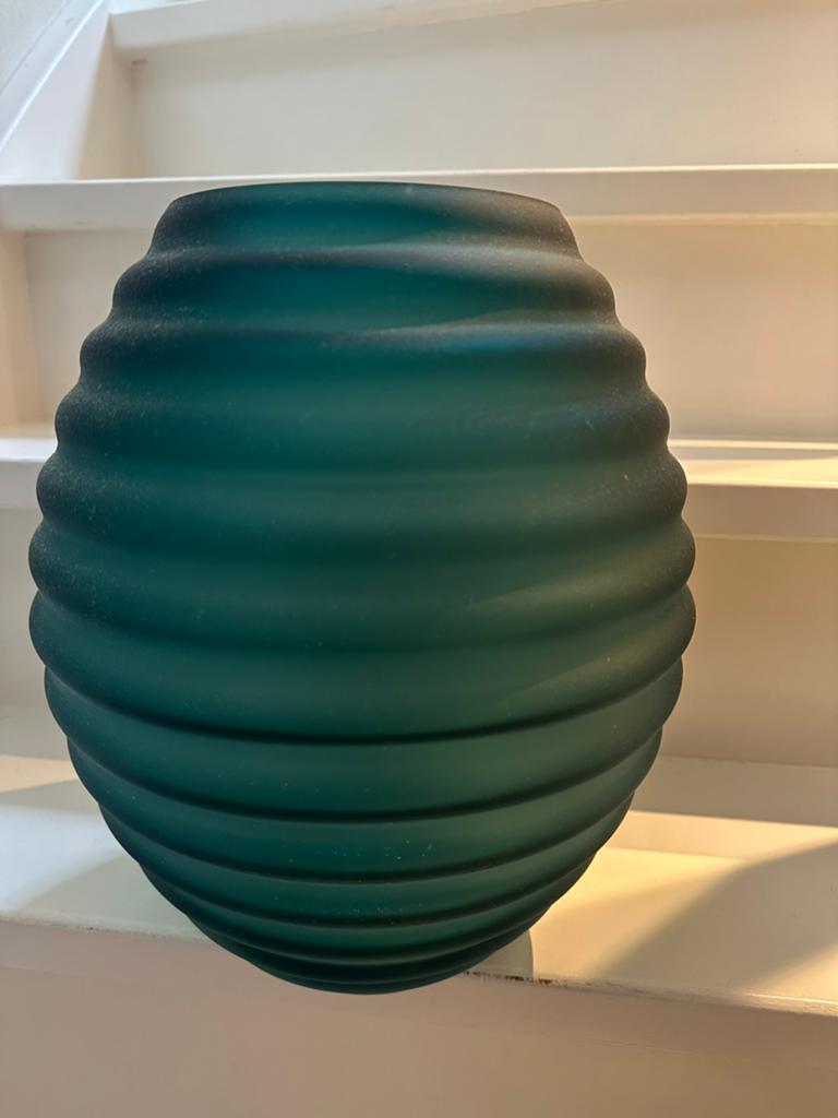 Vaze the world vaas groen - satin green, Ophalen, Groen, Glas