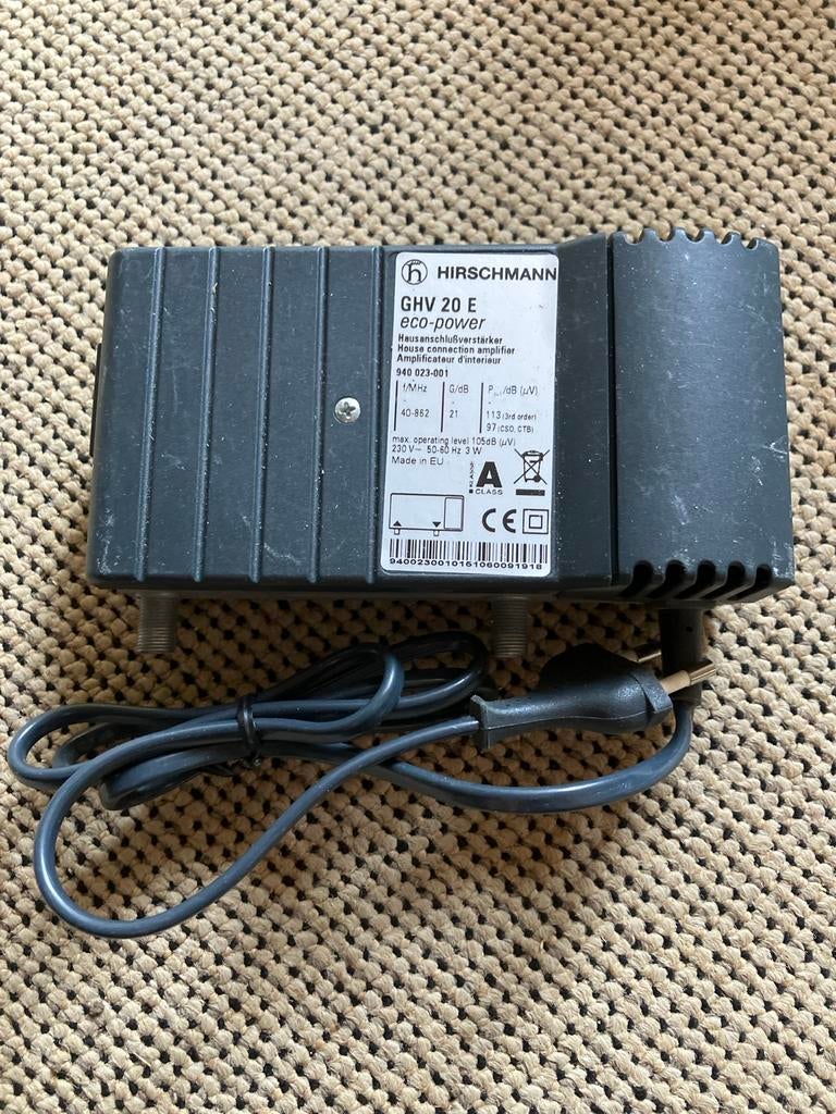 Hirschmann GHV 20 E eco-power huisversterker, Ophalen of Verzenden, Gebruikt, Minder dan 2 meter, Overige kabels