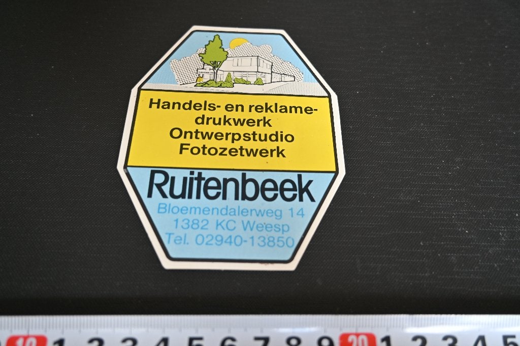 sticker Weesp RUITENBEEK Handels- en reklame drukwerk, Ophalen, Zo goed als nieuw