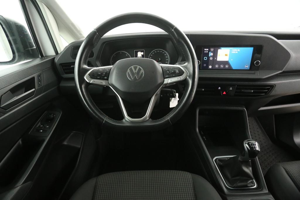 Volkswagen Caddy 2.0 TDI 102PK | Clima | Cruise | Carplay |, Auto's, Stof, Gebruikt, Volkswagen, Wit