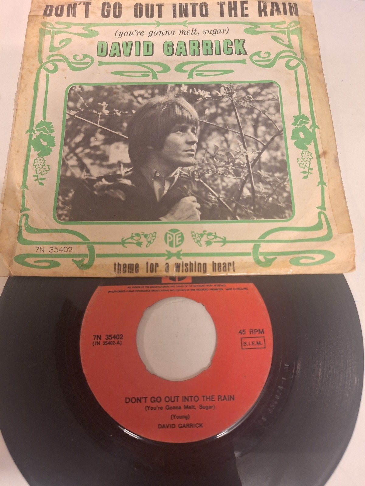 David Garrick - Don't go out into the rain, 1967., Fotohoes, Verzenden, 7 inch, Pop