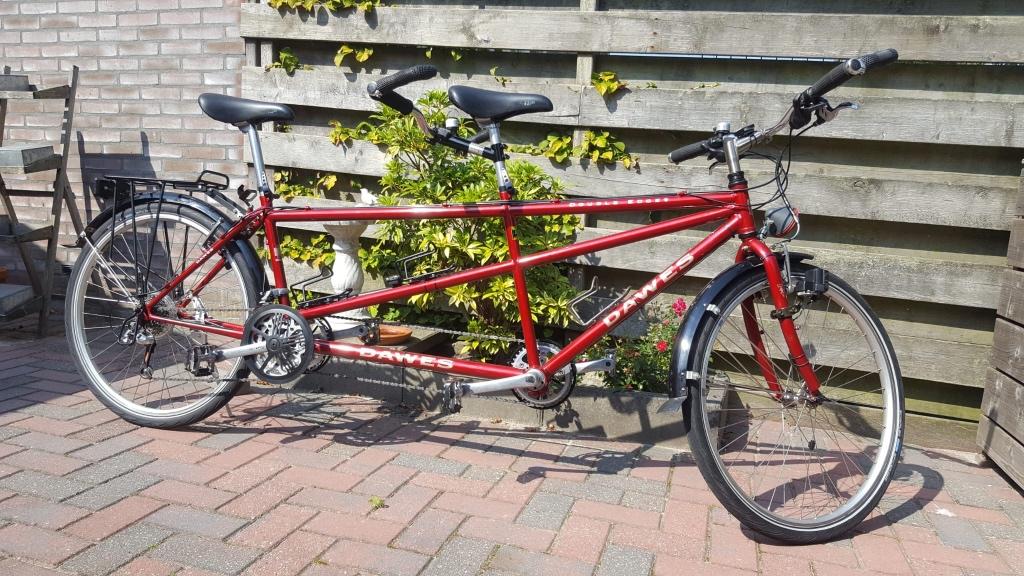 Dawes tandem, Fietsen en Brommers, Fietsen | Tandems, Gebruikt, Velgrem, 51 tot 55 cm, Meer dan 20 versnellingen