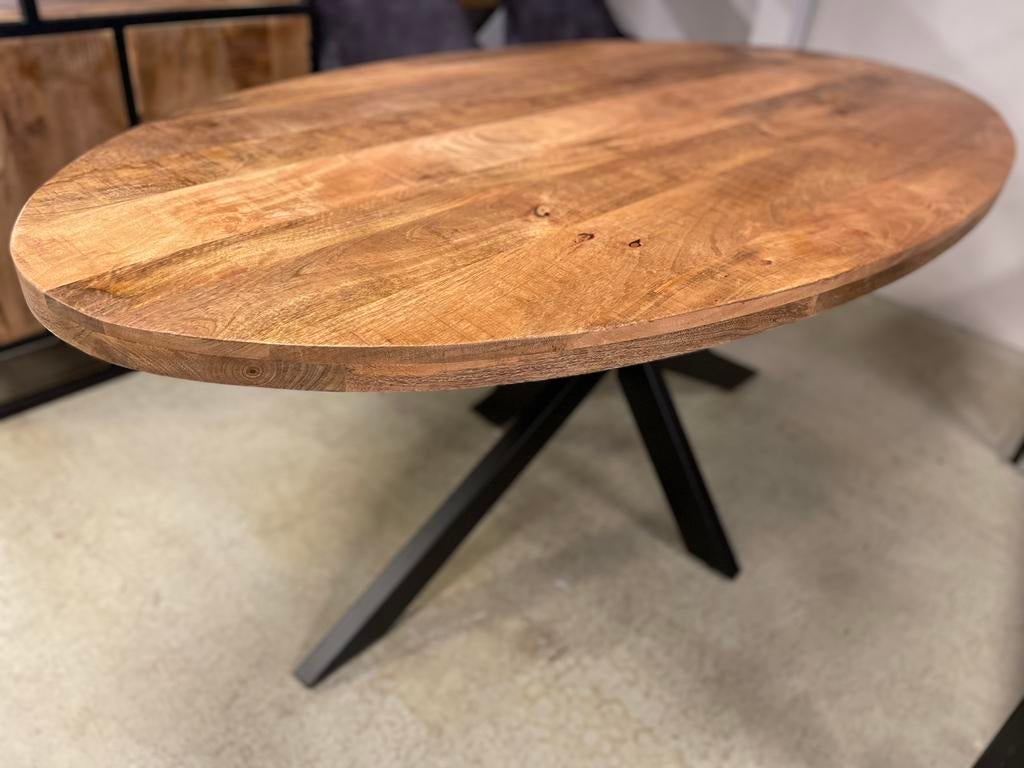 Leegverkoop chefmeubel mango ovaal spinppot zwart sale !, Huis en Inrichting, Stoelen, Ophalen, Bruin, Nieuw, Modern