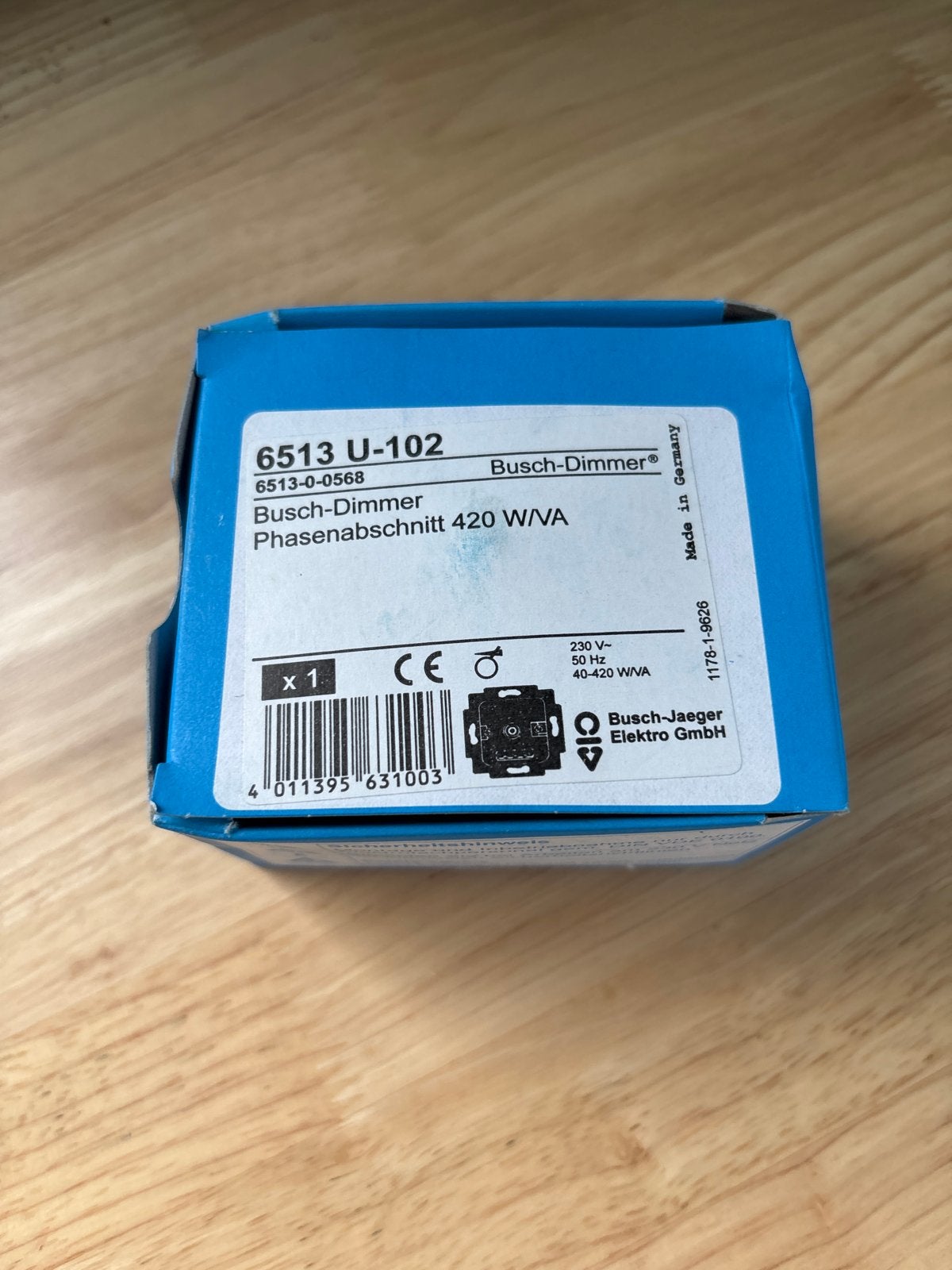 Busch-Jaeger Busch-Dimmer 6513 U-102 Fasedimmer 40-420W, Ophalen of Verzenden, Nieuw, Busch-Jaeger, Dimmer