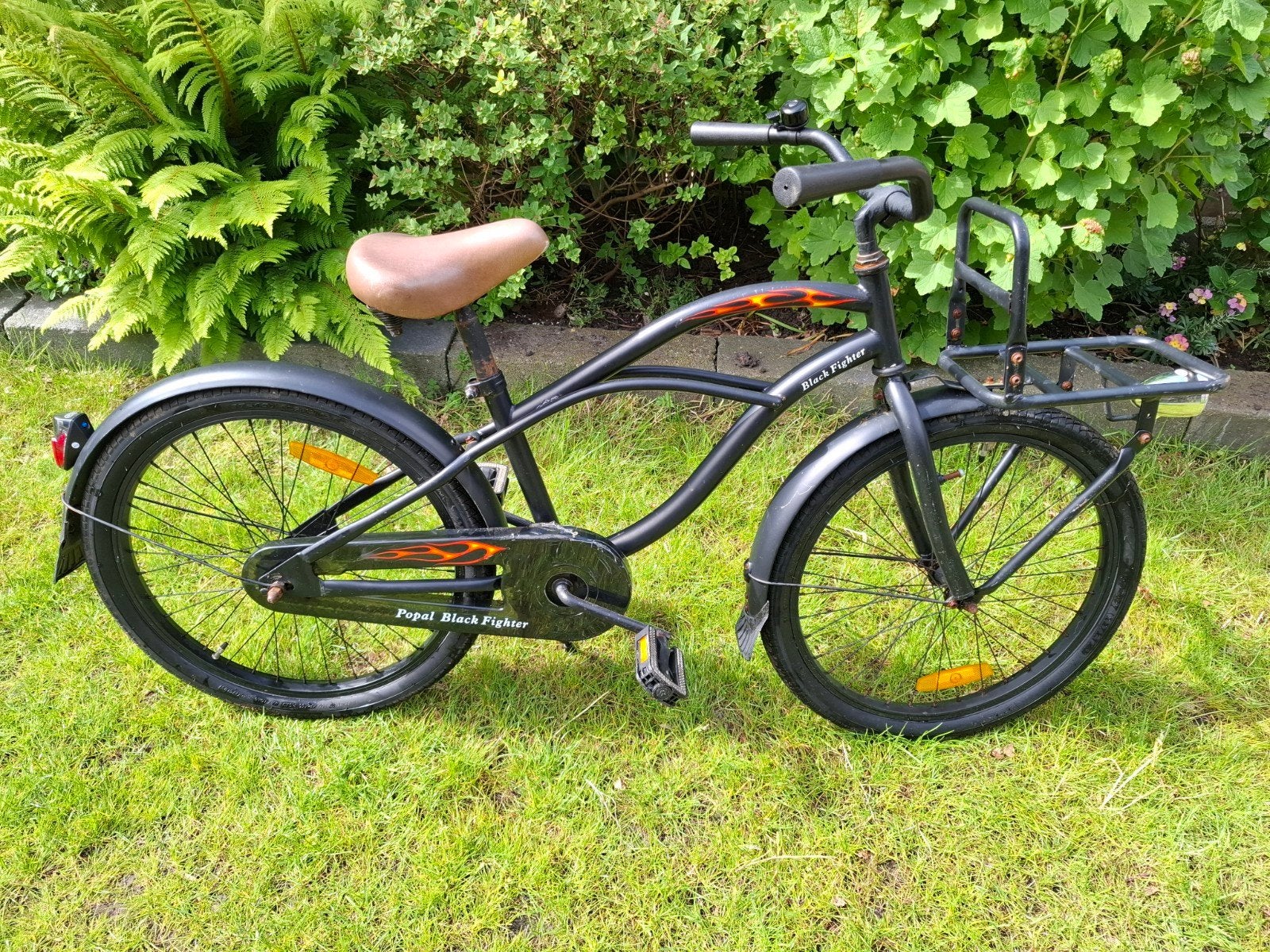 Popal Black Fighter Jongensfiets 22 inch, Ophalen, Gebruikt, 22 inch, Popal