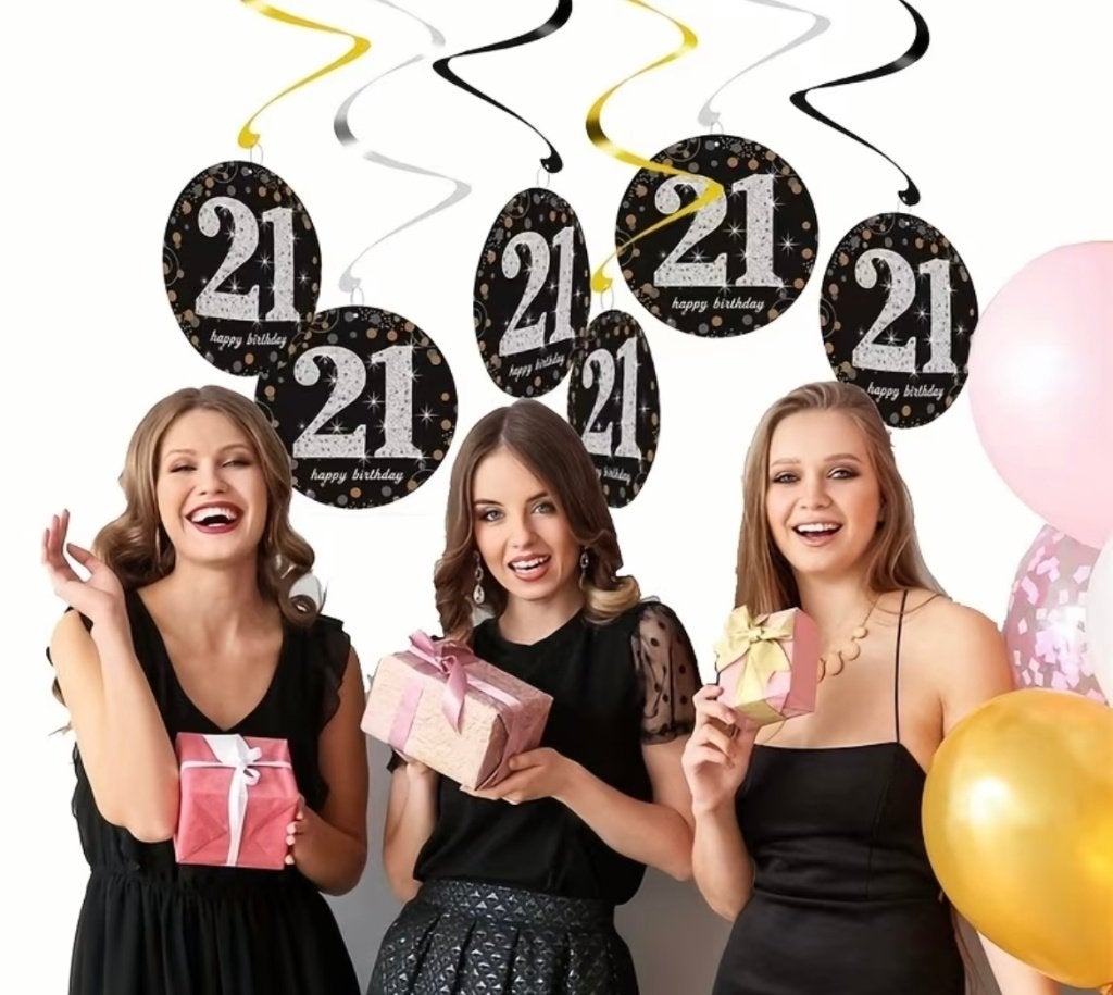 21e happy birthday verjaardag decoratie plat Banner 180X110, Ophalen of Verzenden, Zo goed als nieuw, Versiering, Verjaardag