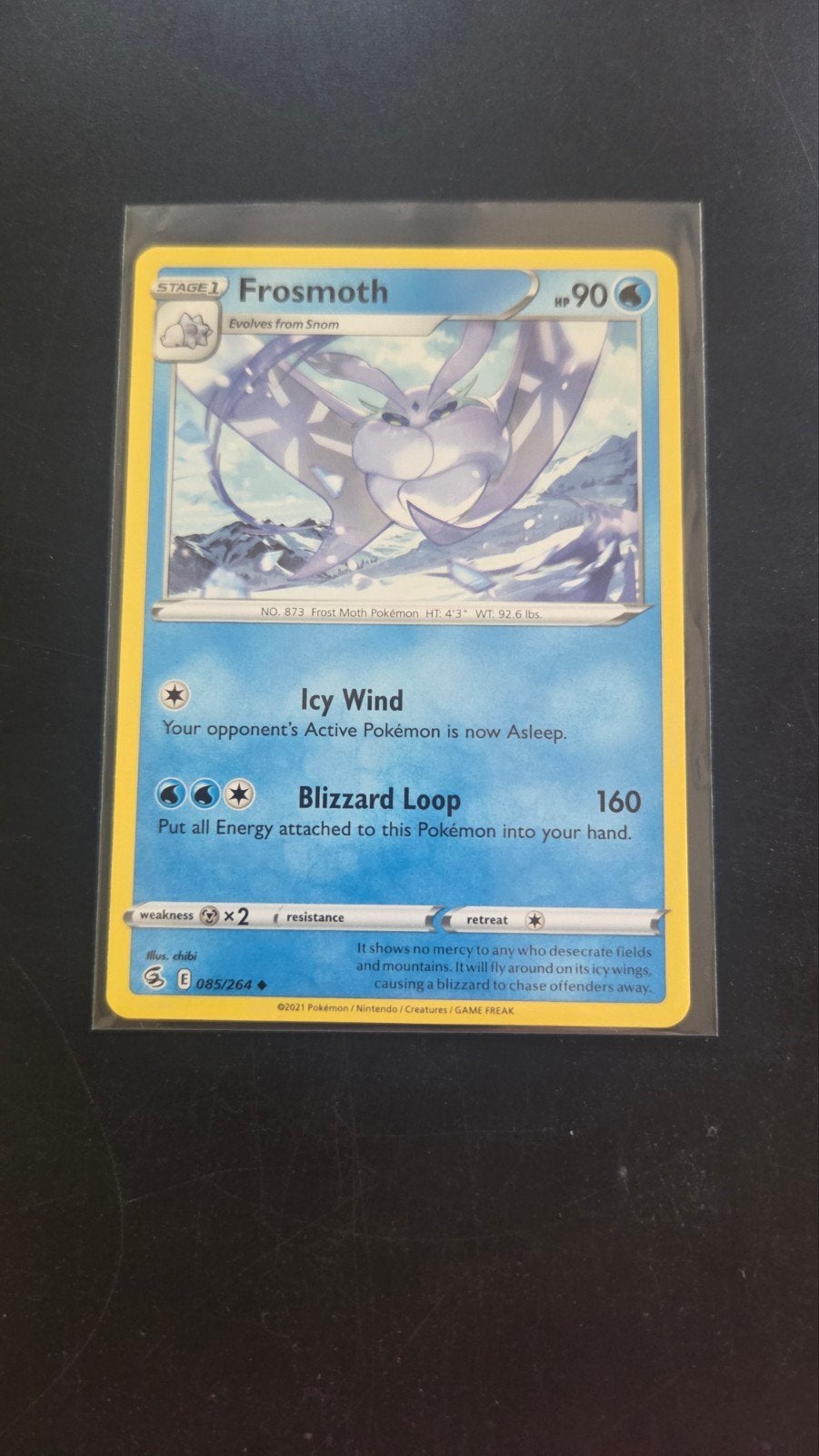 Frosmoth 085/264 Fusion Strike Pokémon Kaart, Verzenden, Zo goed als nieuw, Losse kaart