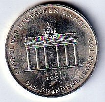 10  mark  1991  Duitsland. km. 177  unc/proof., Ophalen of Verzenden, Duitsland, Losse munt, Zilver