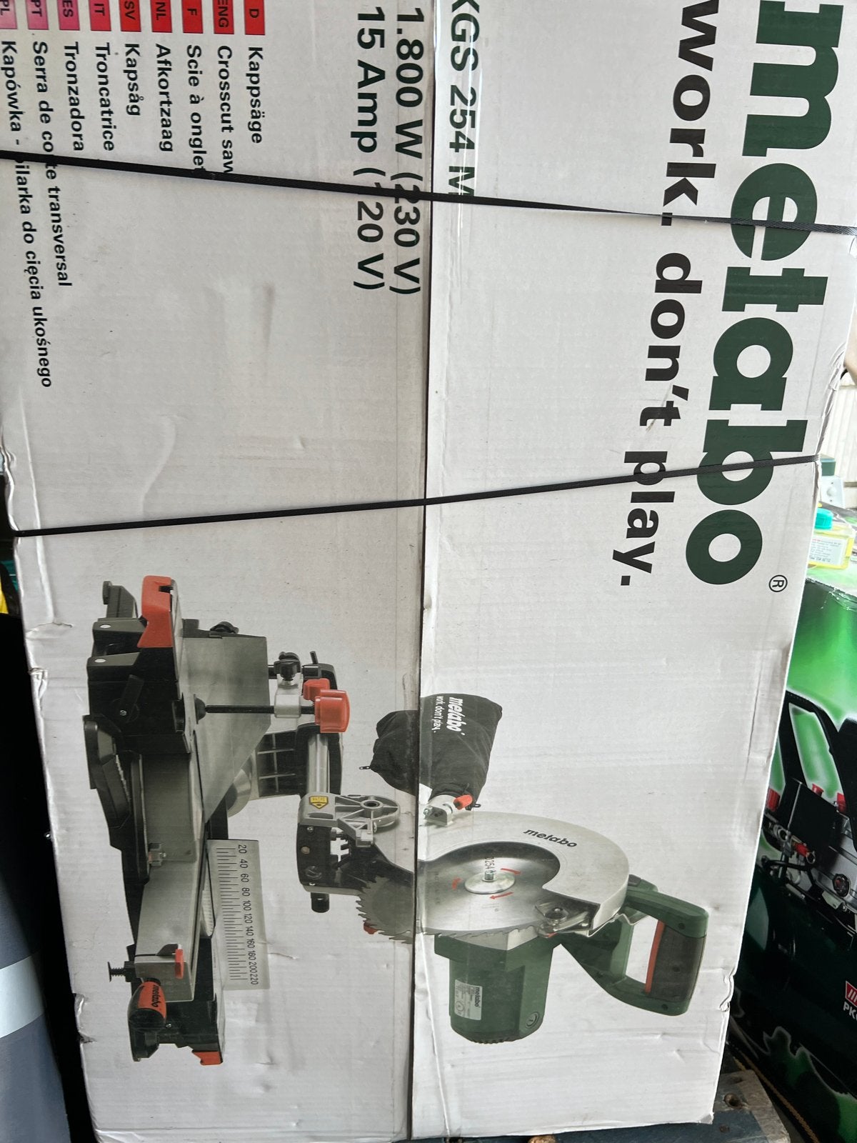 Metabo KGS 254 M Afkortzaag - Nieuw in doos, Doe-het-zelf en Verbouw, Gereedschap | Zaagmachines, Ophalen, 70 mm of meer, Nieuw