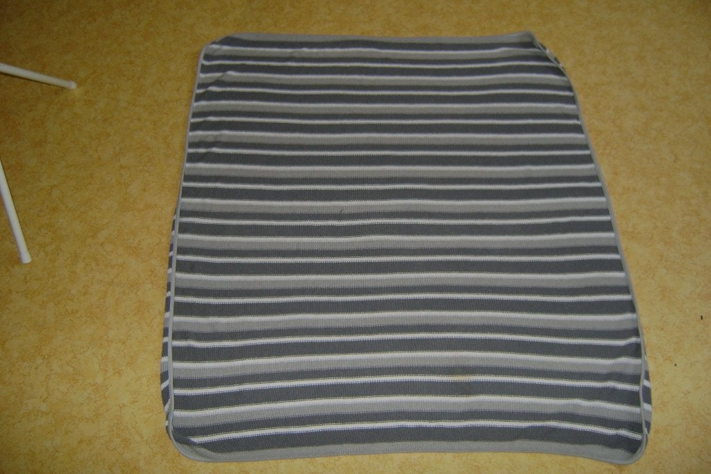 grijs/wit wollen speelkleed van 1,05langx60cm breed, Ophalen of Verzenden, Zo goed als nieuw