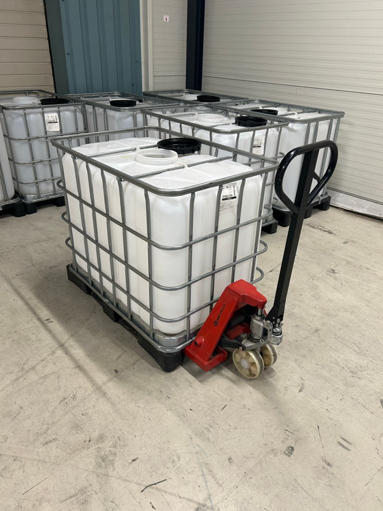 IBC Euro Pallet 600L - Levensmiddelen - Schoongespoeld, Ophalen, Zo goed als nieuw