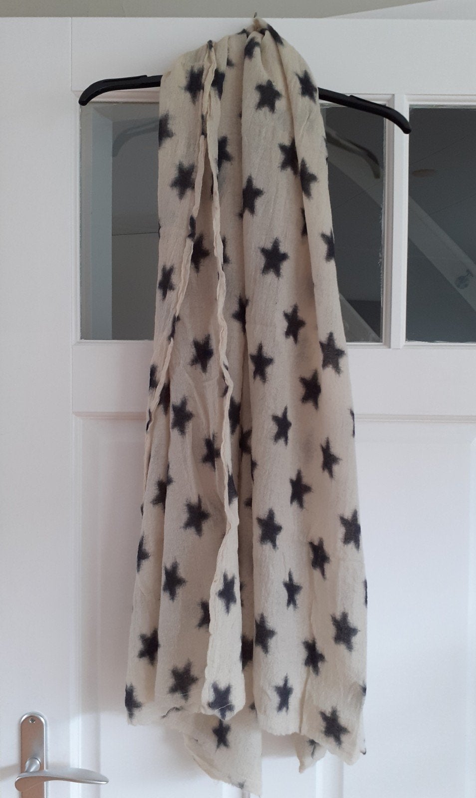 Maison Scotch sjaal shawl van wolvilt, Maat 46/48 (XL) of groter, Sjaal, Gedragen, Maison Scotch