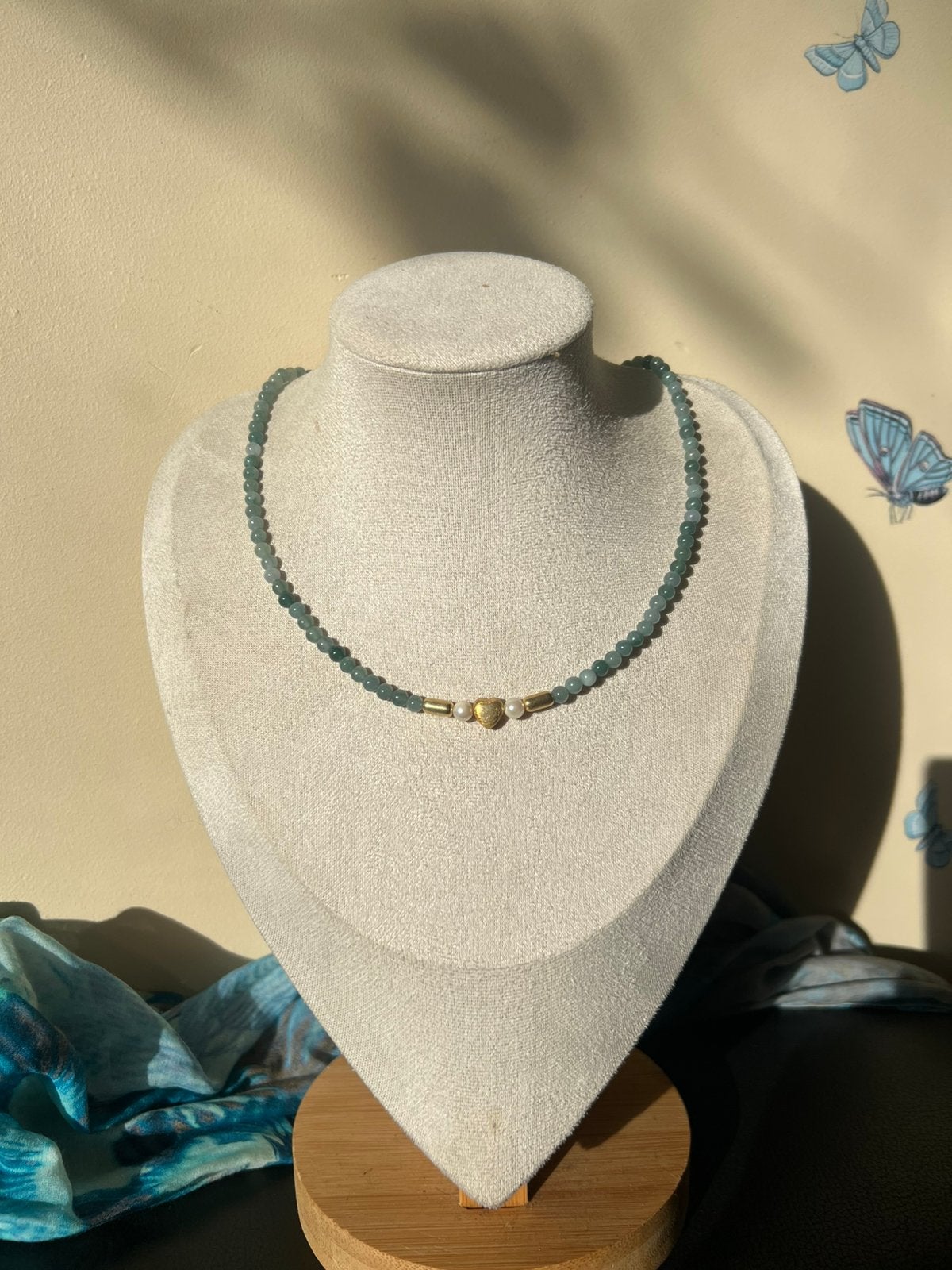 Jade birma AKOYA zoutwater parel beschermt geluk uniek, Sieraden, Tassen en Uiterlijk, Magnolia11, Nieuw, Ophalen of Verzenden