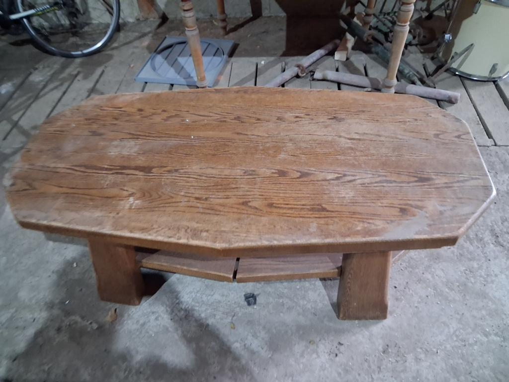 Eikenhouten salontafel, Huis en Inrichting, Gebruikt, 100 tot 150 cm, Eikenhout, Minder dan 50 cm