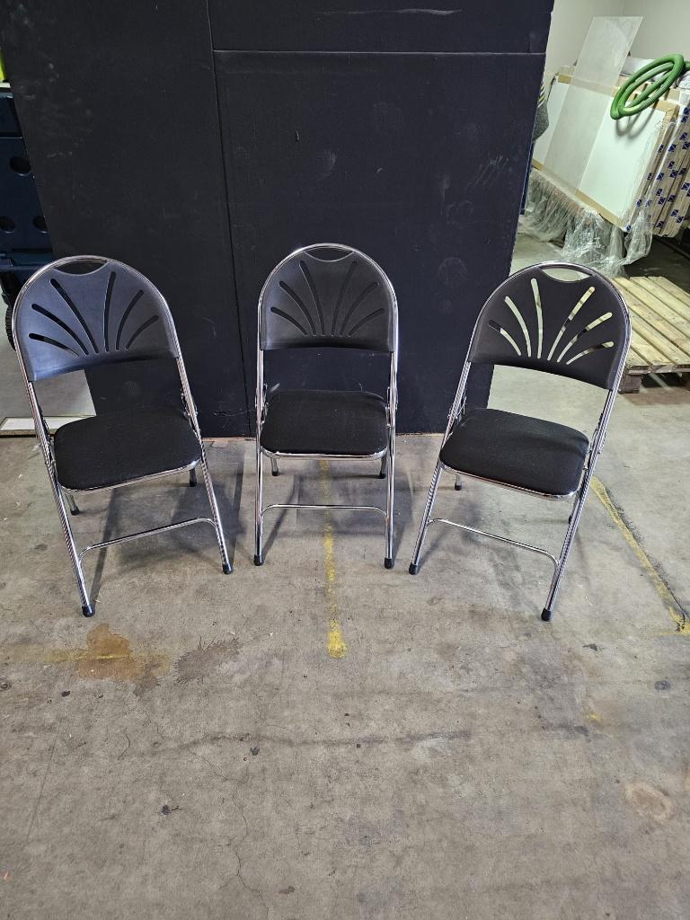 luxe klap stoelen, PER COMPLETE KAR, Stof, Zwart, Ophalen of Verzenden, Zo goed als nieuw