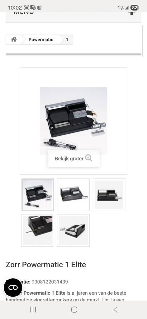 Sigaretten maker, Verzamelen, Rookartikelen, Aanstekers en Luciferdoosjes, Ophalen of Verzenden, Gebruikt