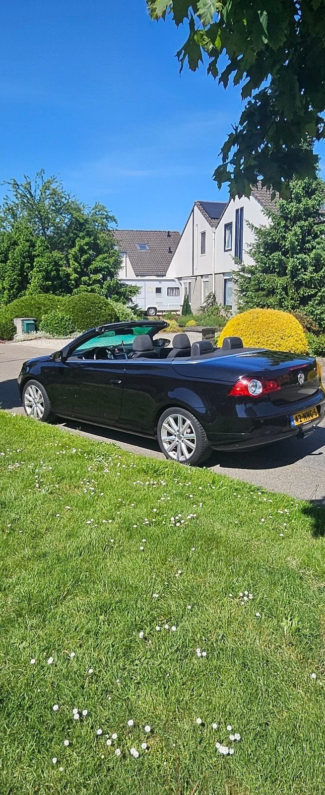 Volkswagen Eos 1.4 TSI 90KW 2010 Zwart, Auto's, Volkswagen, Voorwielaandrijving, Stof, Zwart, 4 cilinders