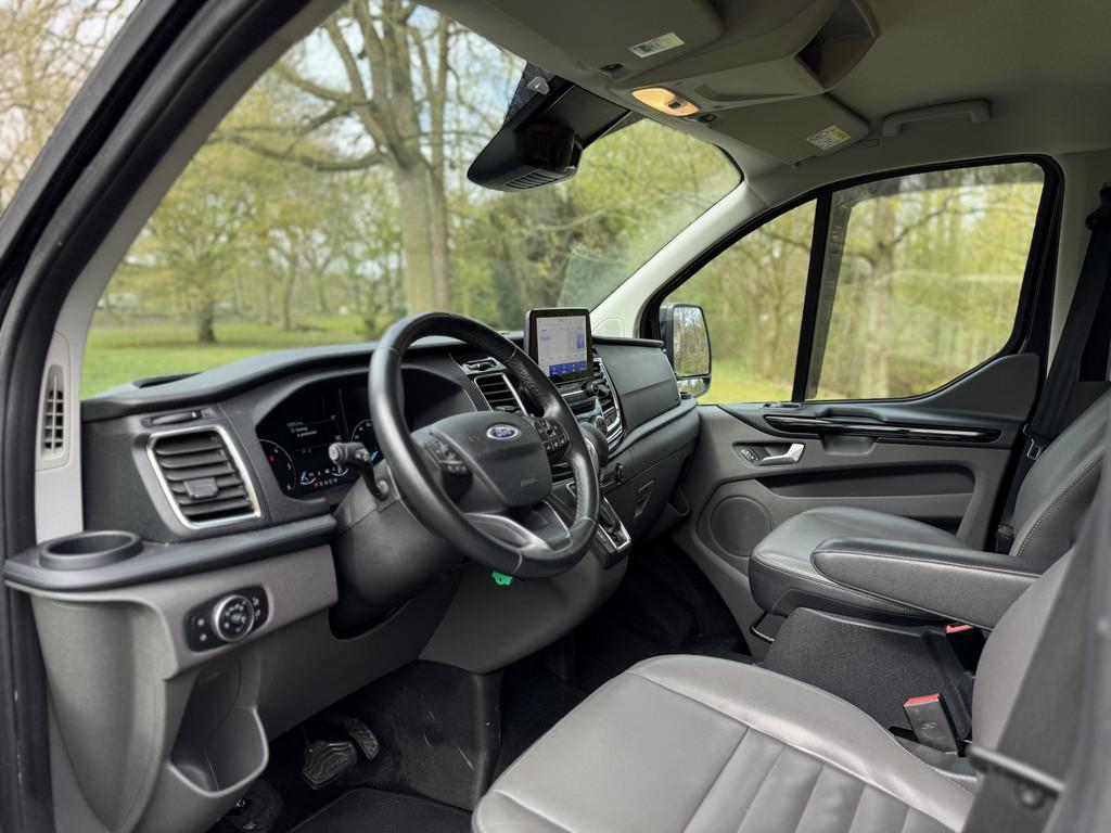 Ford Transit Custom 300 2.0 TDCI L2H1 Limited DC Leer Camera, 15 km/l, Euro 6, 4 cilinders, Zwart
