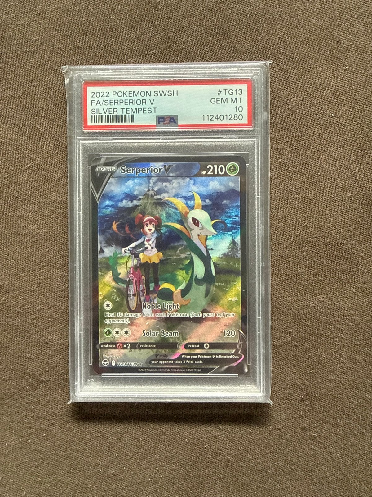 Serperior V TG13/TG30 Silver Tempest PSA 10 Pokemon Kaart, Ophalen of Verzenden, Zo goed als nieuw, Losse kaart