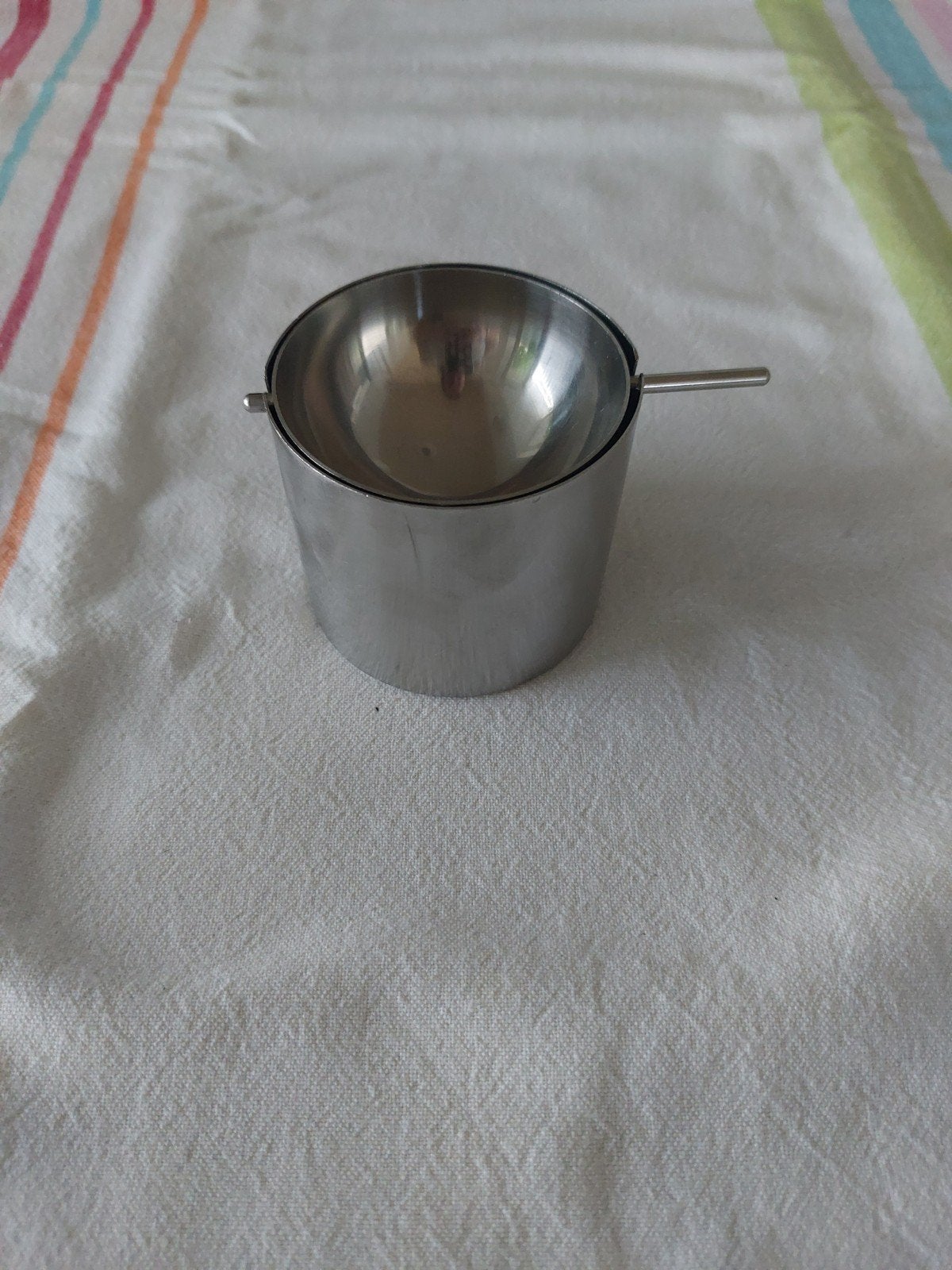 Stelton tuimelasbak klein, Gebruikt, Ophalen of Verzenden, Metaal, Scandinavisch