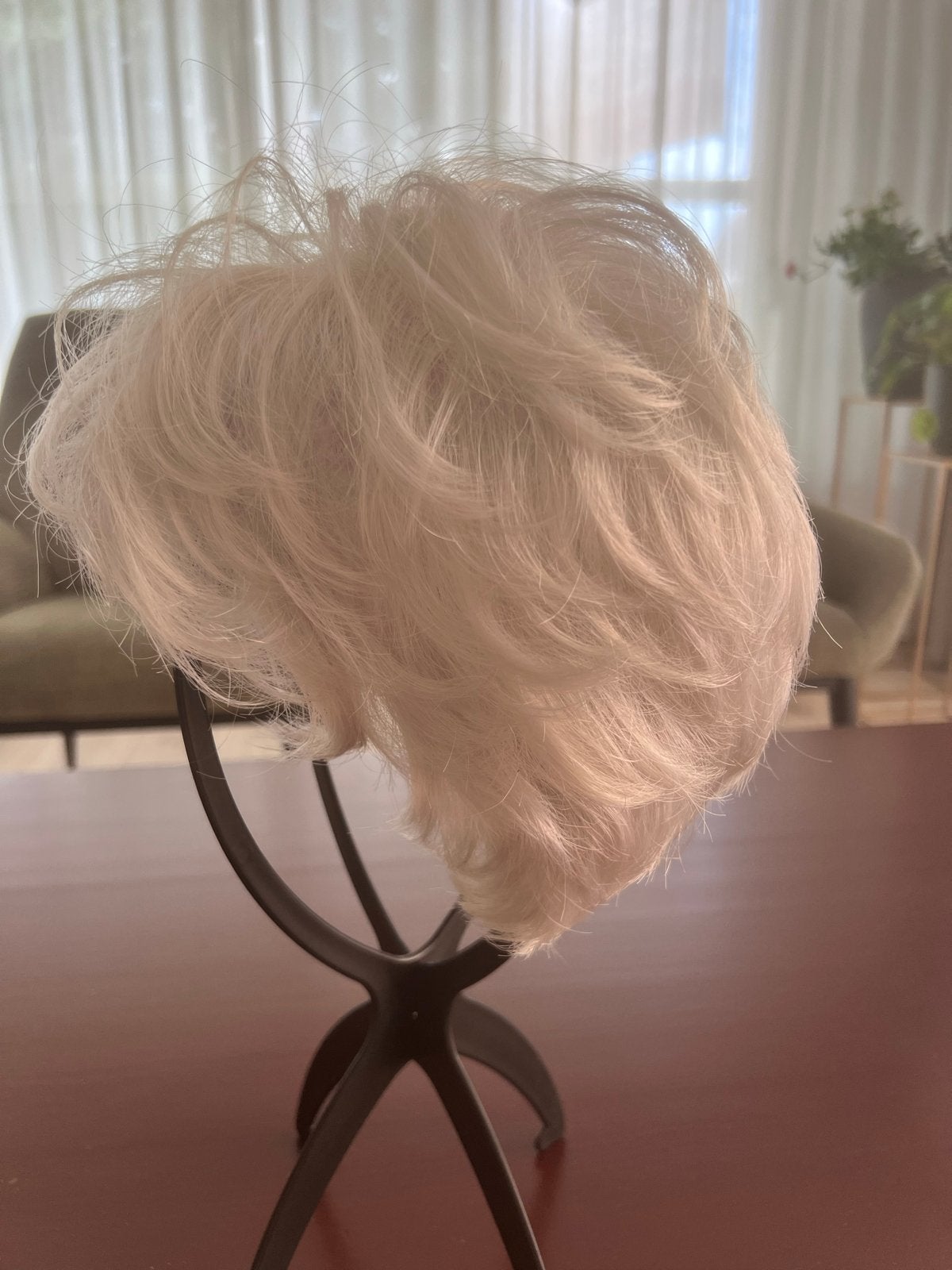 Prachtig zilvergrijs haarwerk - 1 keer gedragen, Ophalen, Zo goed als nieuw, Pruik of Haarverlenging