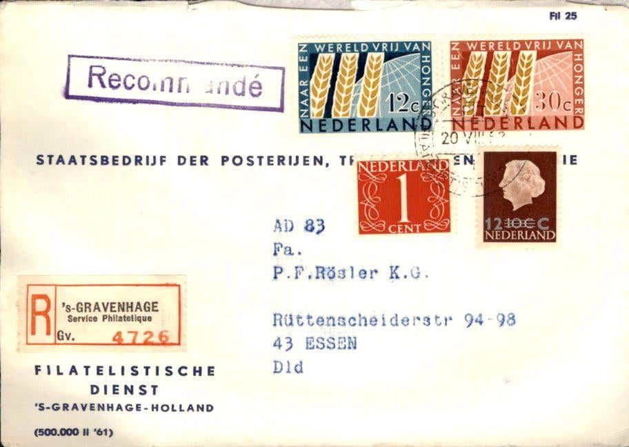 PTT - Aangetekend - Frankering - Duitsland - 1962, Verzenden, Envelop