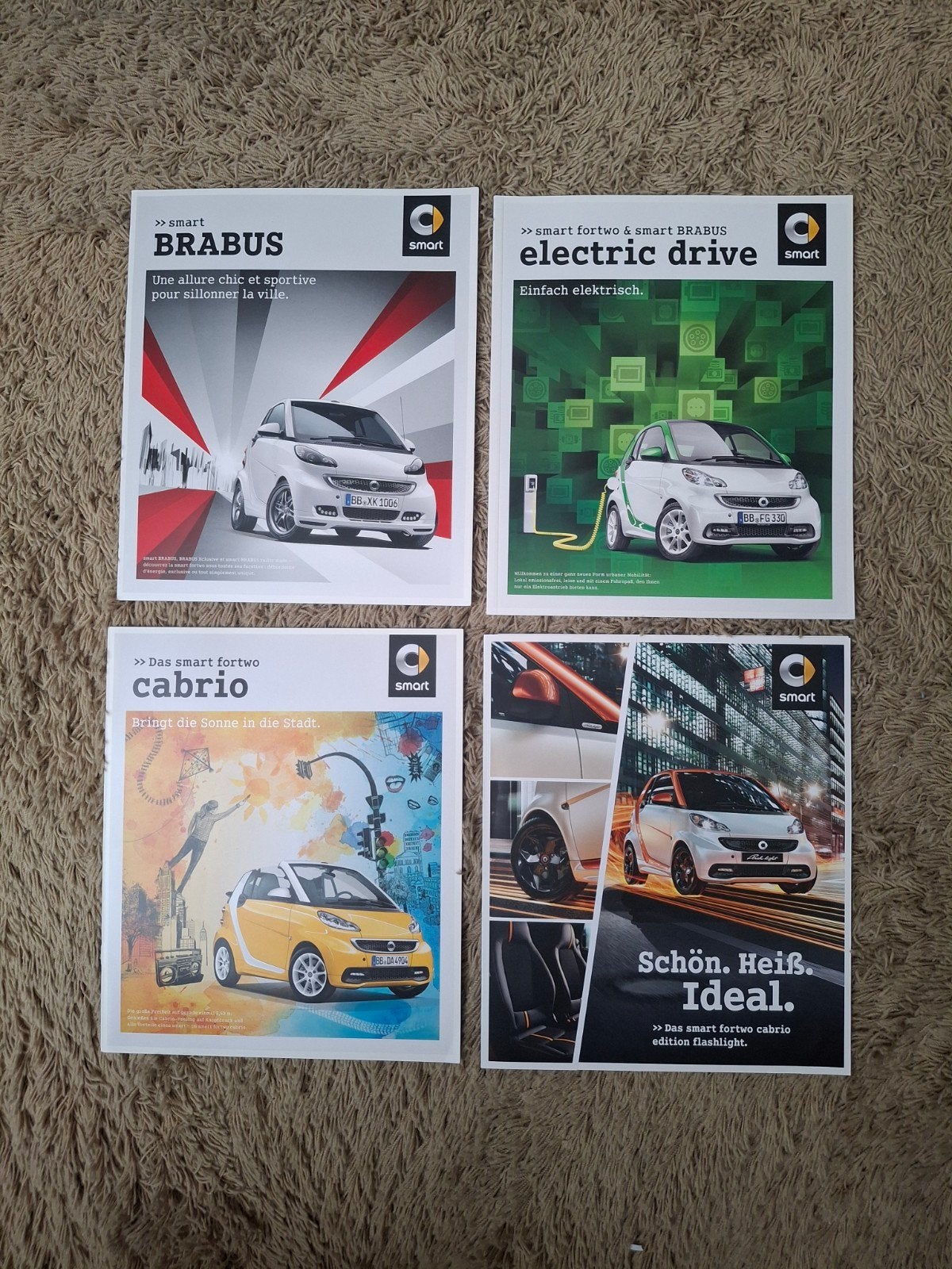 4x autofolder Smart Fortwo, Verzenden, Zo goed als nieuw, Algemeen