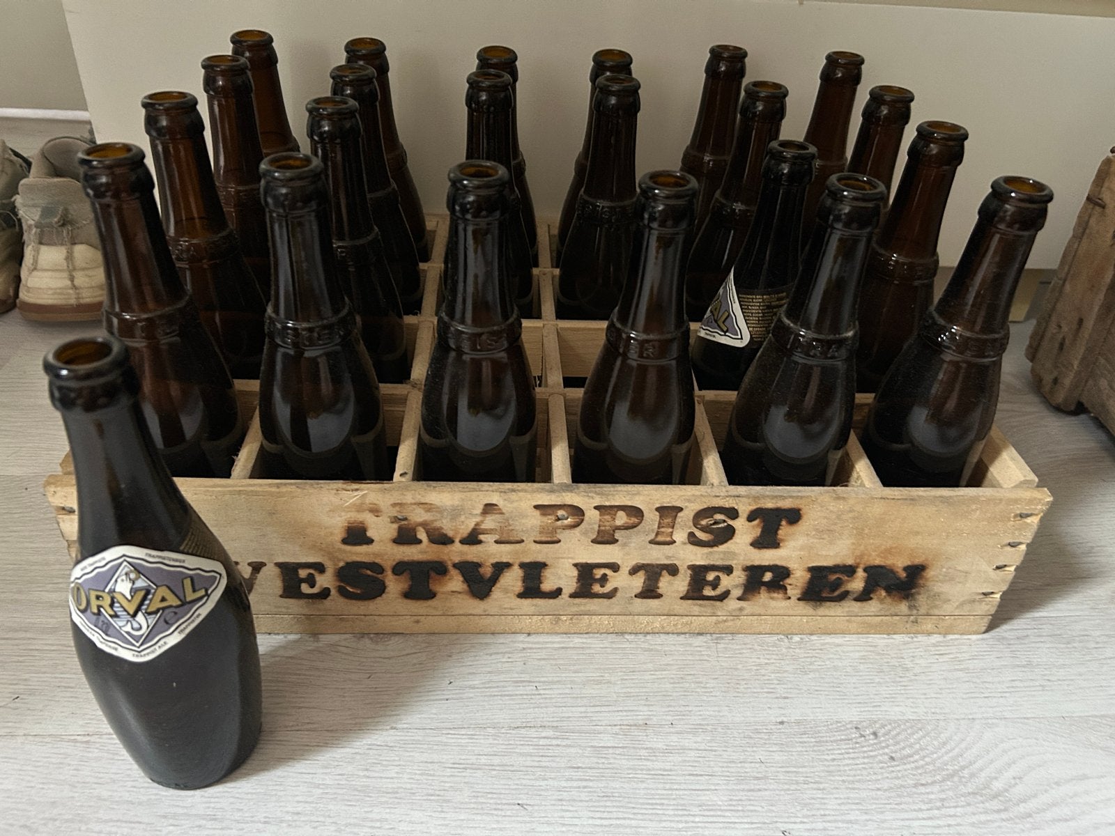Westvleteren Trappist bierkrat met flessen, Ophalen, Gebruikt