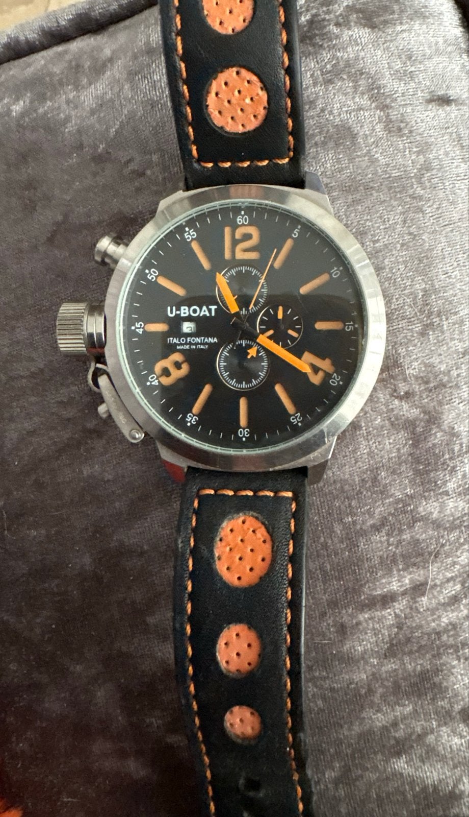 U-Boat Italo Fontana Chronograaf Herenhorloge, Overige merken, Staal, Polshorloge, Ophalen of Verzenden
