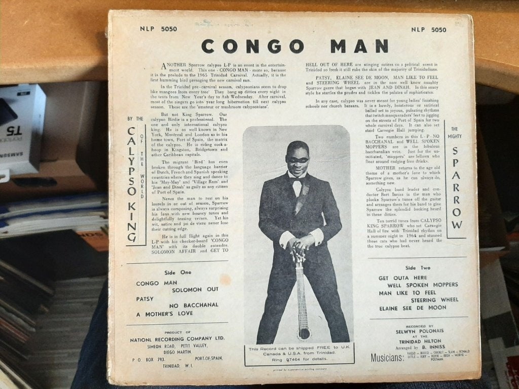 Bijz combinatie (MISPRINT) The Mighty Sparrow/Congo Man hoes, Ophalen, Gebruikt, 12 inch