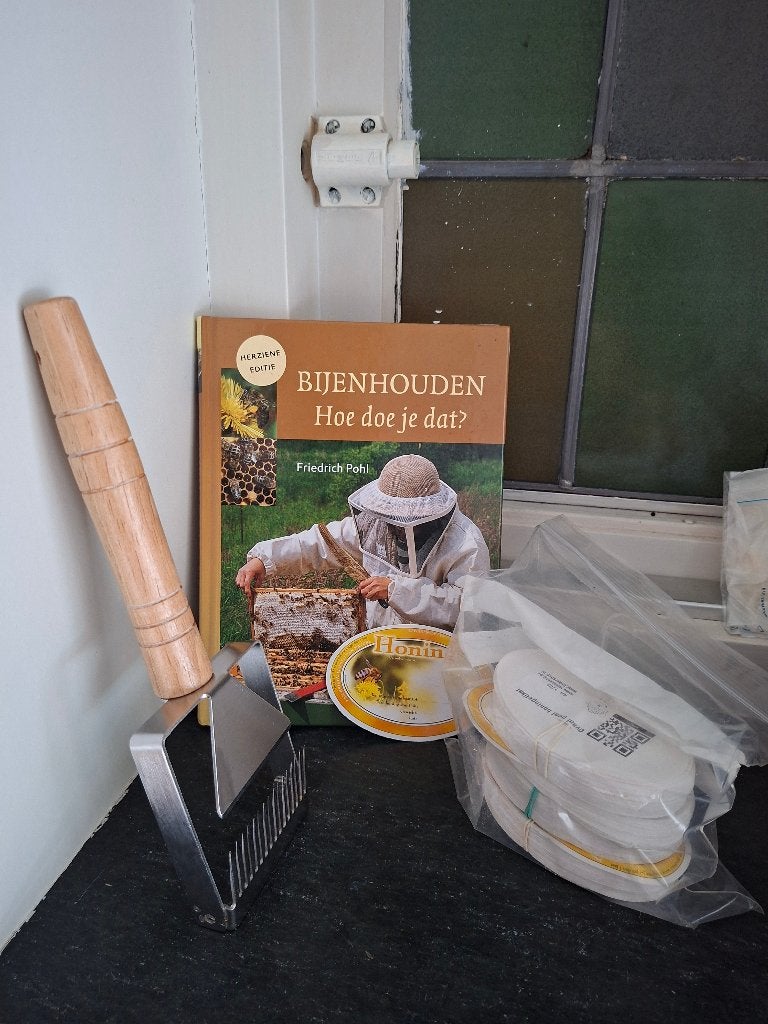 Ontzegelvork, imkerboek, labels honingpot, Dieren en Toebehoren, Bijen