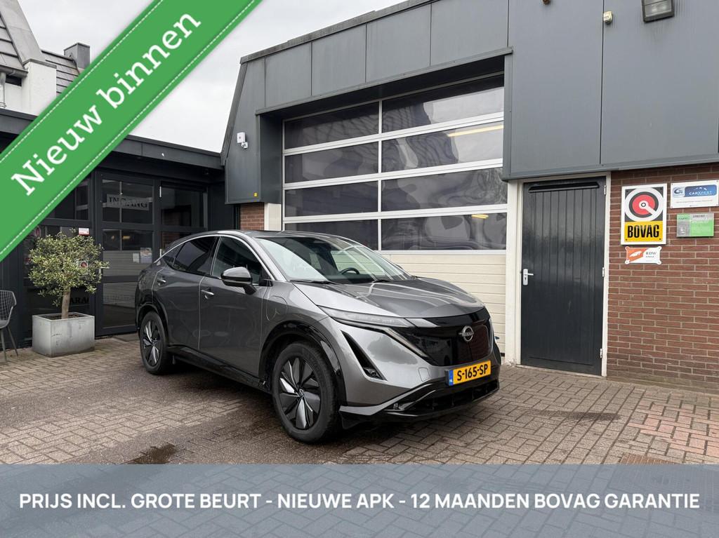 Nissan Ariya 66 kWh SOH 97% PANO/STUUR+STOEL VERW. *ALL-IN P, Auto's, Nissan, 12 maanden, Gebruikt, SUV of Terreinwagen, Zilver of Grijs