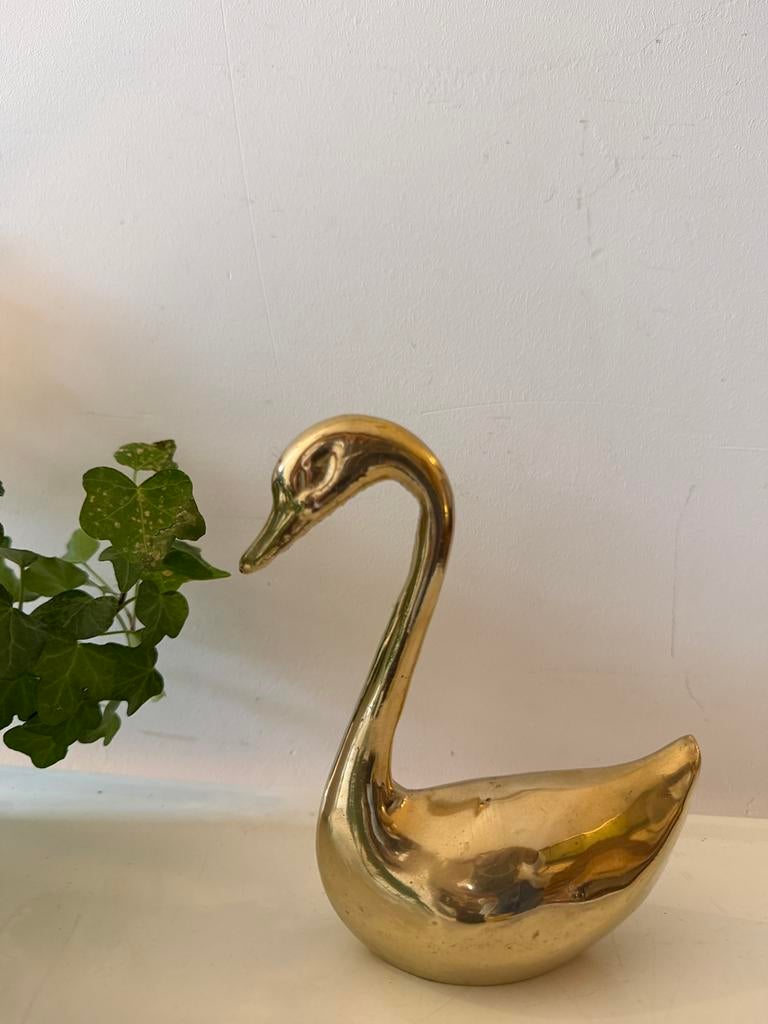 Messing zwaan, Antiek en Kunst, Antiek | Koper en Brons, Ophalen of Verzenden