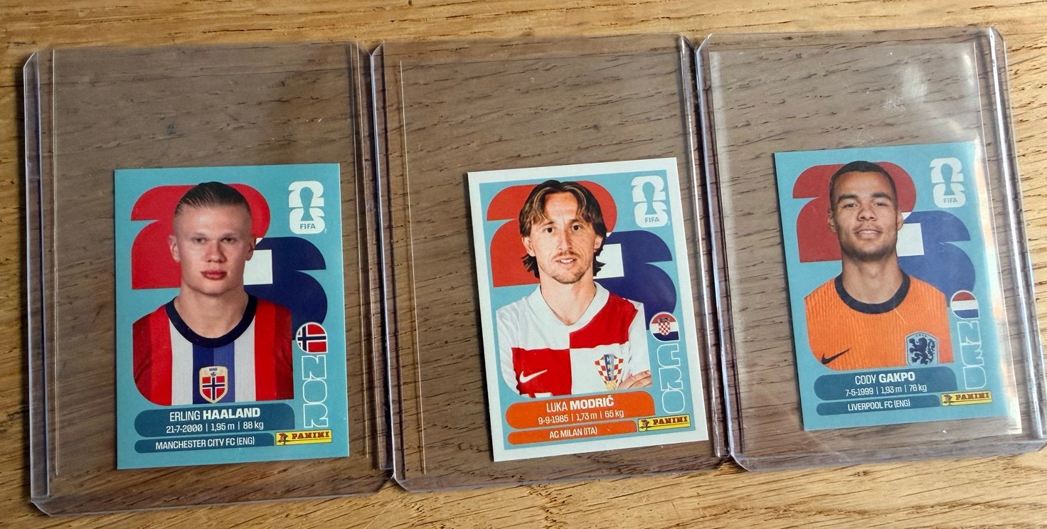 FIFA WK 2026 Panini Stickers: Haaland, Modric, Gakpo, Hobby en Vrije tijd, Stickers en Plaatjes, Ophalen of Verzenden, Nieuw, Meerdere stickers