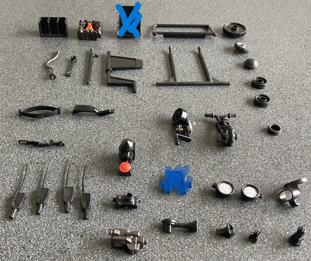 Playmobil onderdelen zwart lichtgrijs donkergrijs, Ophalen of Verzenden, Zo goed als nieuw, Losse onderdelen