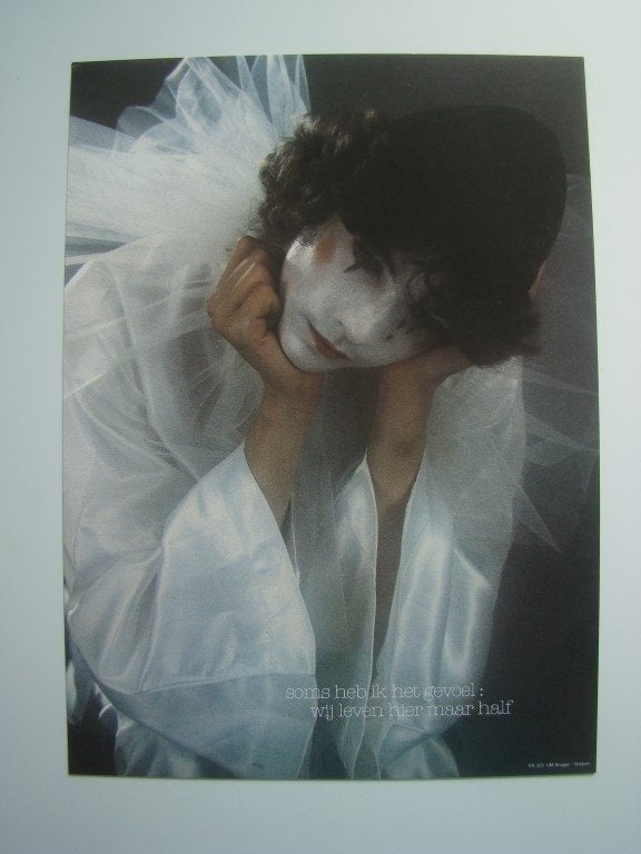 Poster Pierrot Clown  (medium), Ophalen, Rechthoekig Staand, Zo goed als nieuw, A1 t/m A3