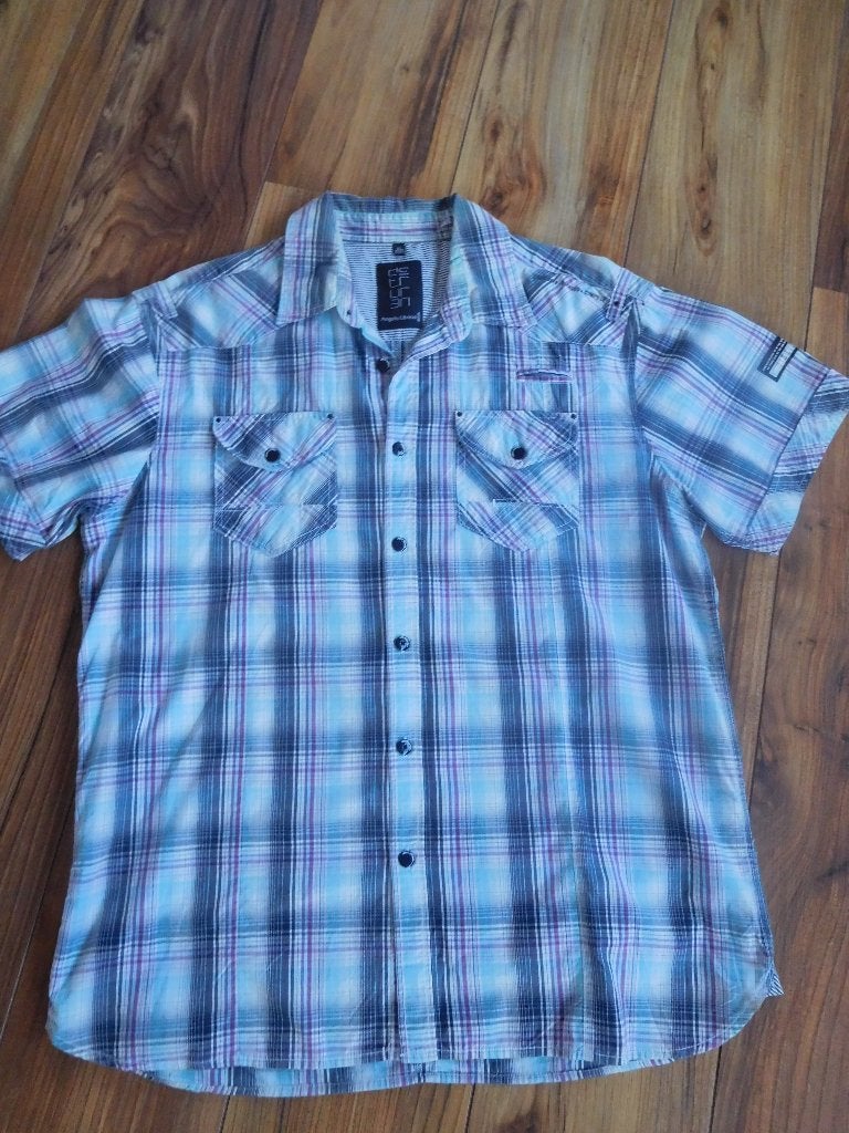 Heren blouse maat XL, Ophalen of Verzenden, Gedragen, Blauw, Halswijdte 43/44 (XL)