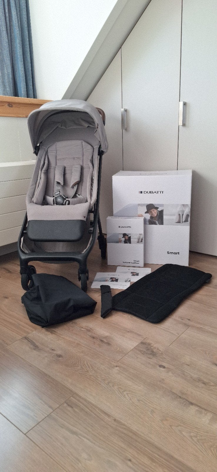 Dubatti smart buggy licht grijs met seatliner en tas, Ophalen of Verzenden, Zo goed als nieuw, Overige merken