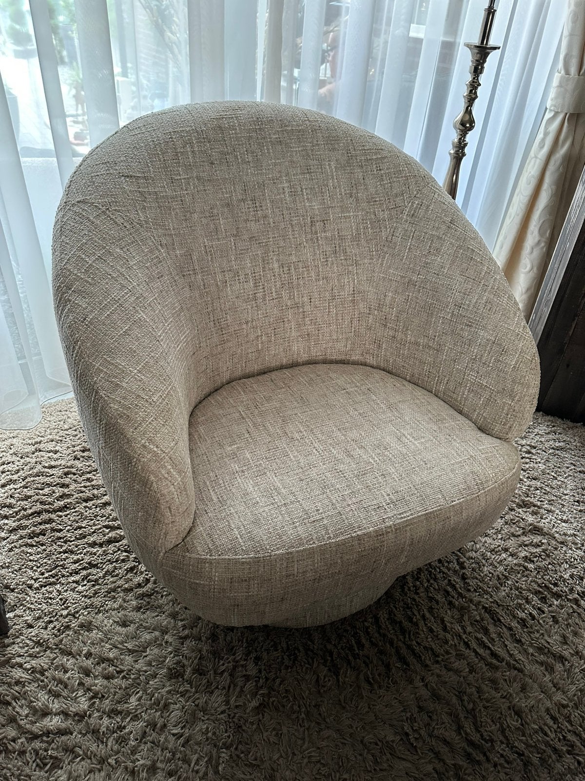 Luxe  draai fauteuil, Huis en Inrichting, Fauteuils, Ophalen, Zo goed als nieuw, Minder dan 75 cm, 50 tot 75 cm