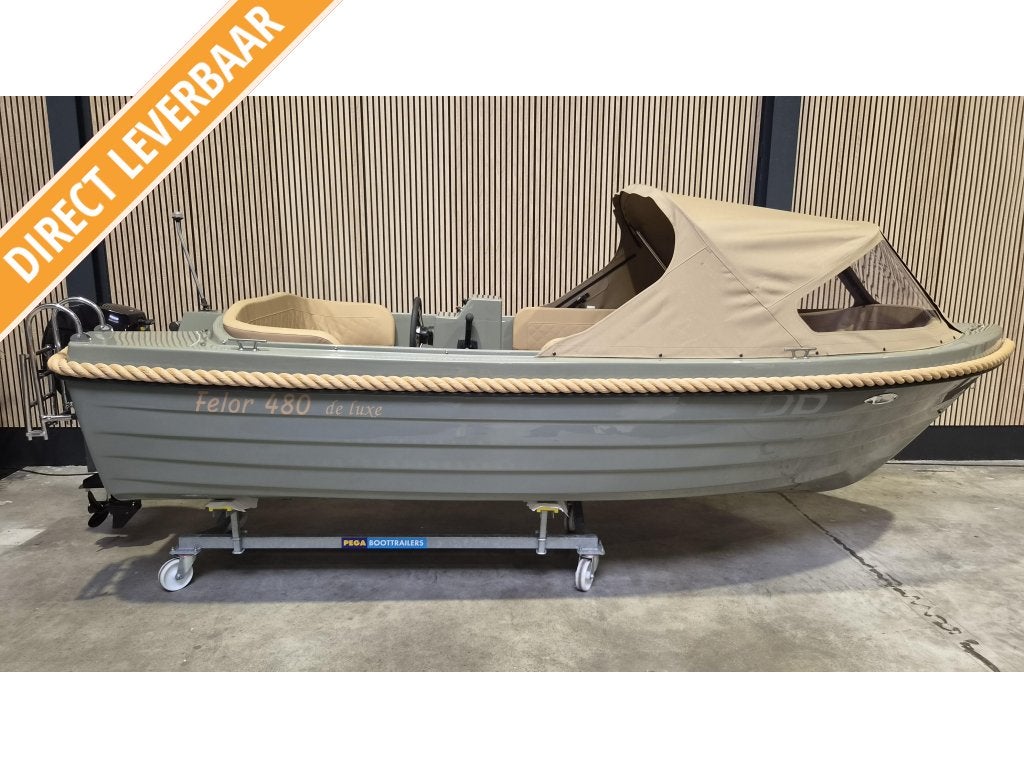 NIEUW! FELOR 480 sloep met 9,9pk en bomvol opties!, Watersport en Boten, Sloepen, Overige typen, Niet ingevuld, Niet ingevuld