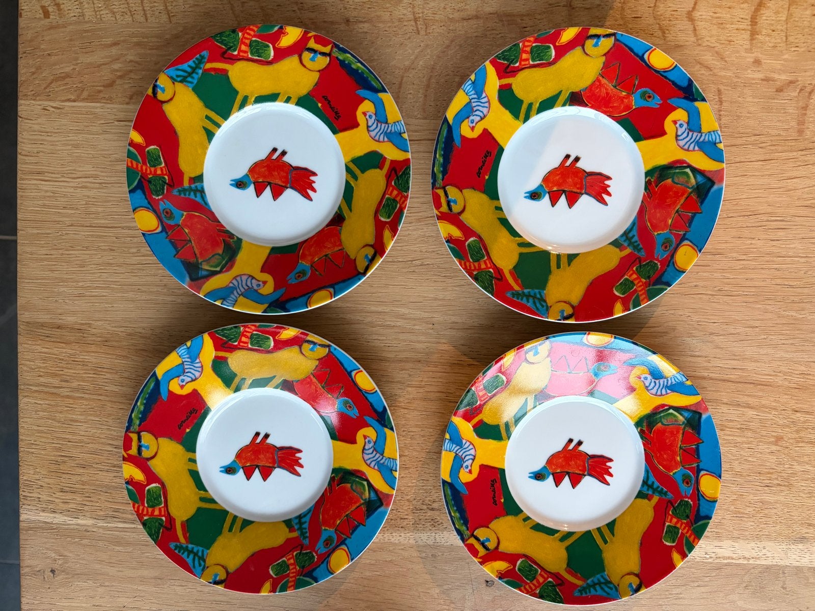 4 Corneille schoteltjes - kleurrijk en uniek design, Ophalen, Overige merken, Zo goed als nieuw, Modern