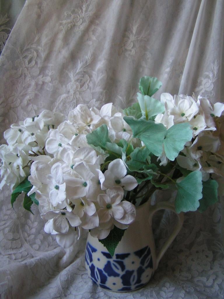 hortensia takken nr XX 956, Verzenden, Zo goed als nieuw, Kunstbloem, Wit