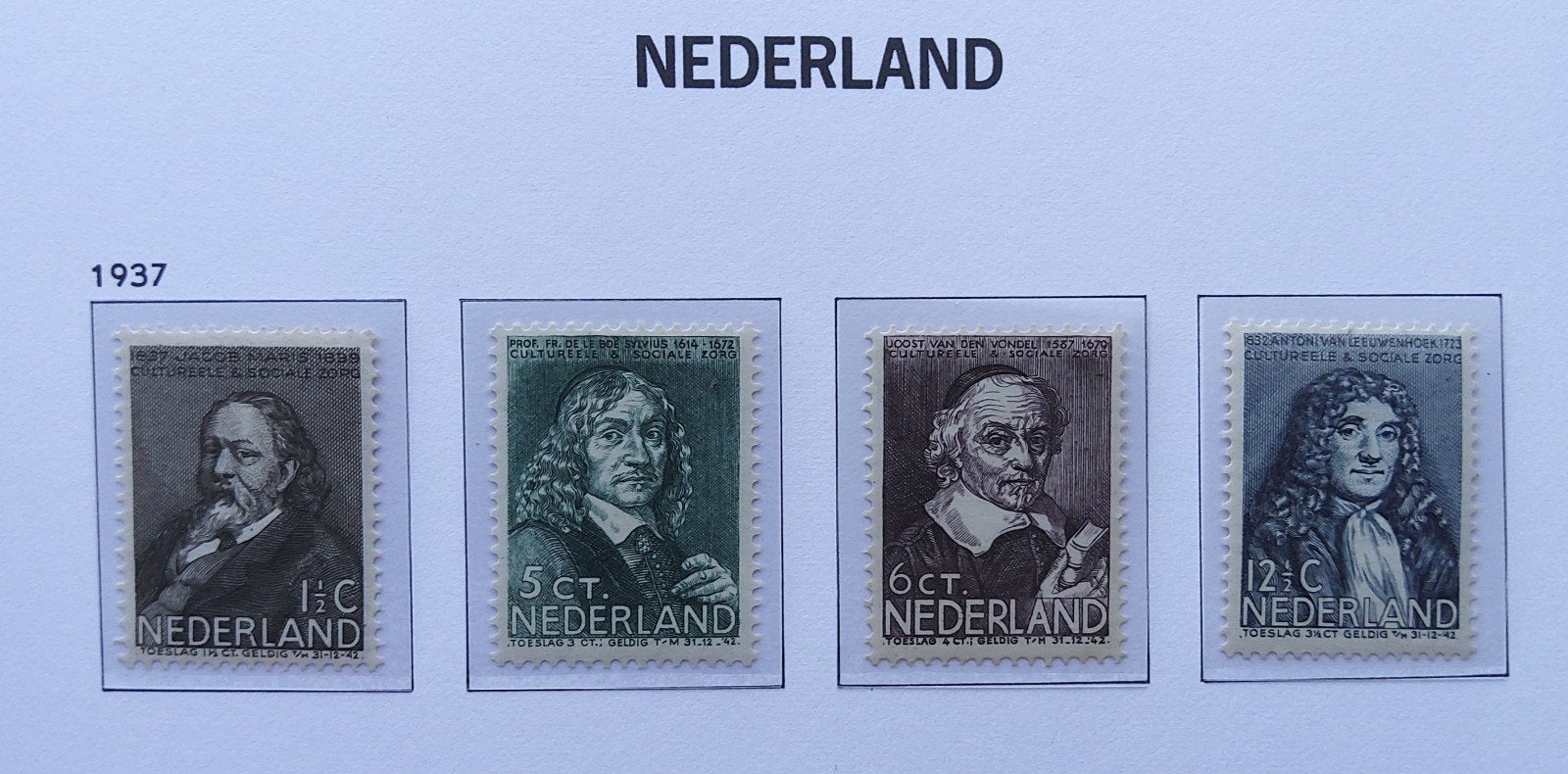 ZOMERZEGELS  1937, Ophalen of Verzenden, T/m 1940, Postfris
