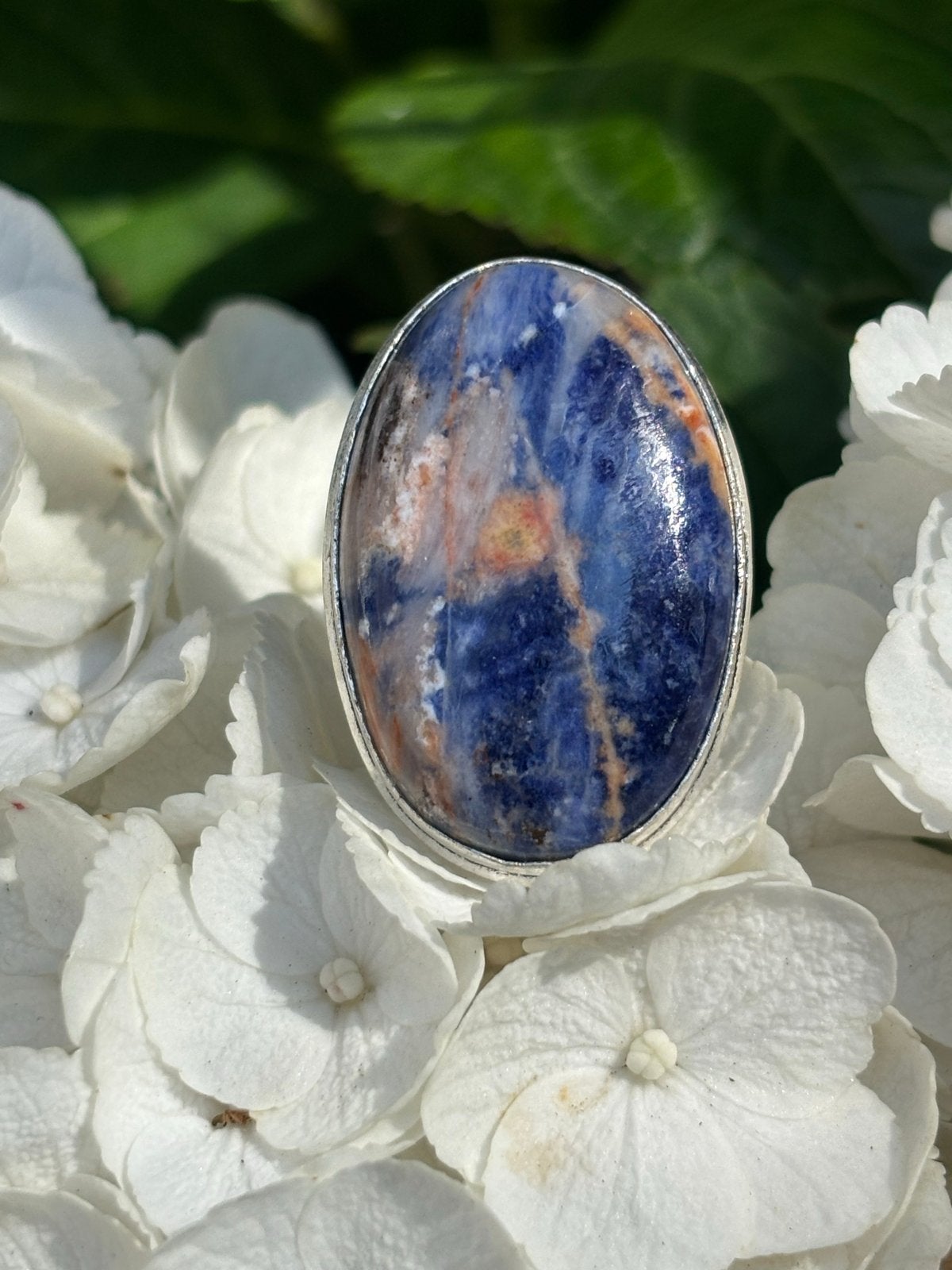 Sodaliet Edelsteenring maat 18, Sieraden, Tassen en Uiterlijk, Ringen, Blauw, Nieuw, Ophalen of Verzenden, Met edelsteen