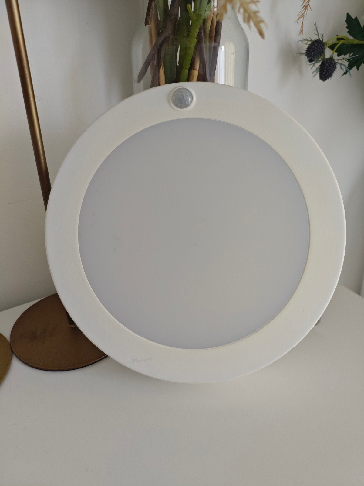 oplaadbare lamp met bewegingssensor, Ophalen, Rond, Hout