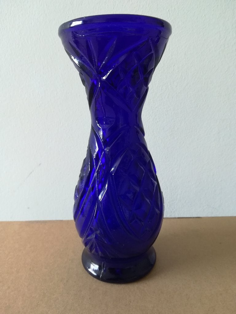 Vintage Blauwe Vaas Empoli Italy, Ophalen of Verzenden
