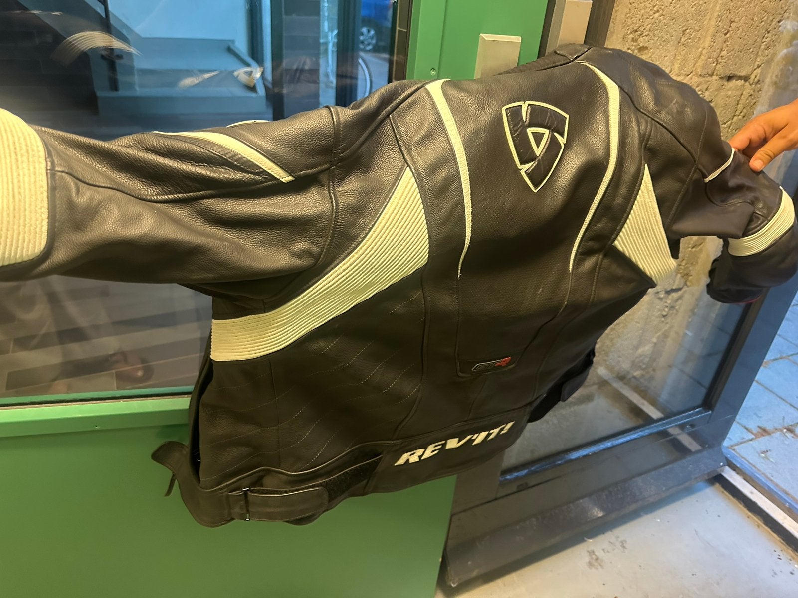 REV'IT! Leren Motorjas Maat 52 (M/L) met CE-protectie, Motoren, Kleding | Motorkleding, Ophalen, Tweedehands, Heren, Jas | leer