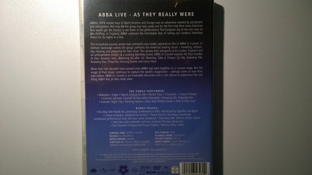 ABBA - In Concert (DVD), Alle leeftijden, Ophalen of Verzenden, Zo goed als nieuw, Concert