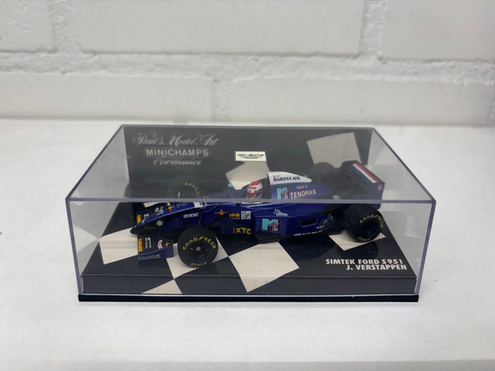 Jos verstappen simtek ford s951 1:43 model, Verzamelen, Ophalen of Verzenden, Zo goed als nieuw, Formule 1