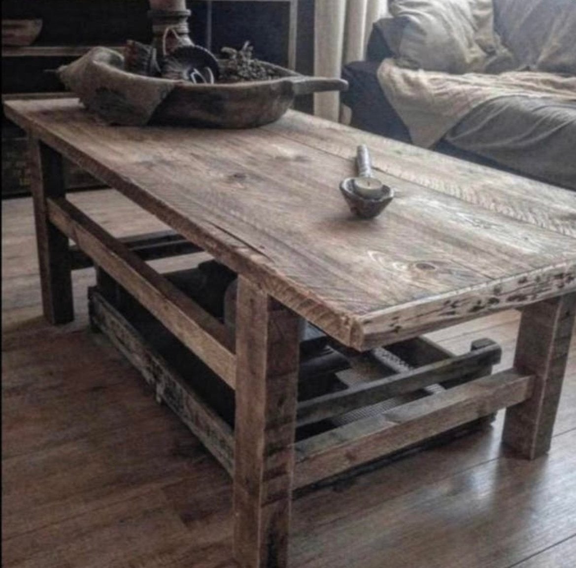 ~Stoer Sober Landelijk Houten Salontafel~, Ophalen of Verzenden, Nieuw